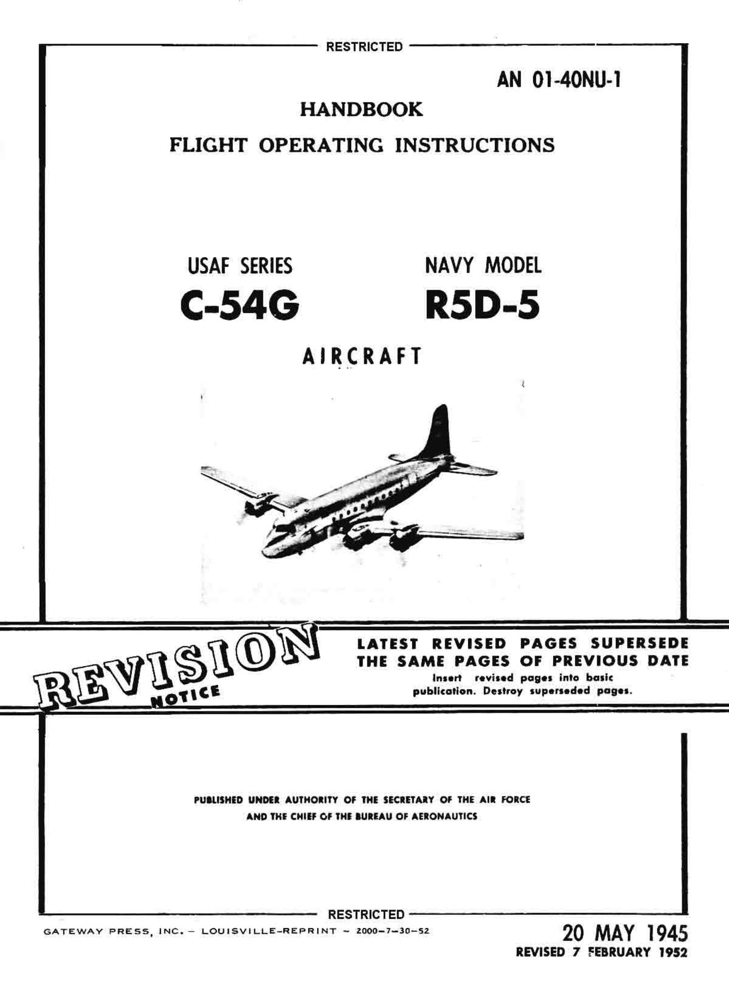 Douglas C-54G and R5D-5 Skymaster Flight Operating Instructions.pdf ...