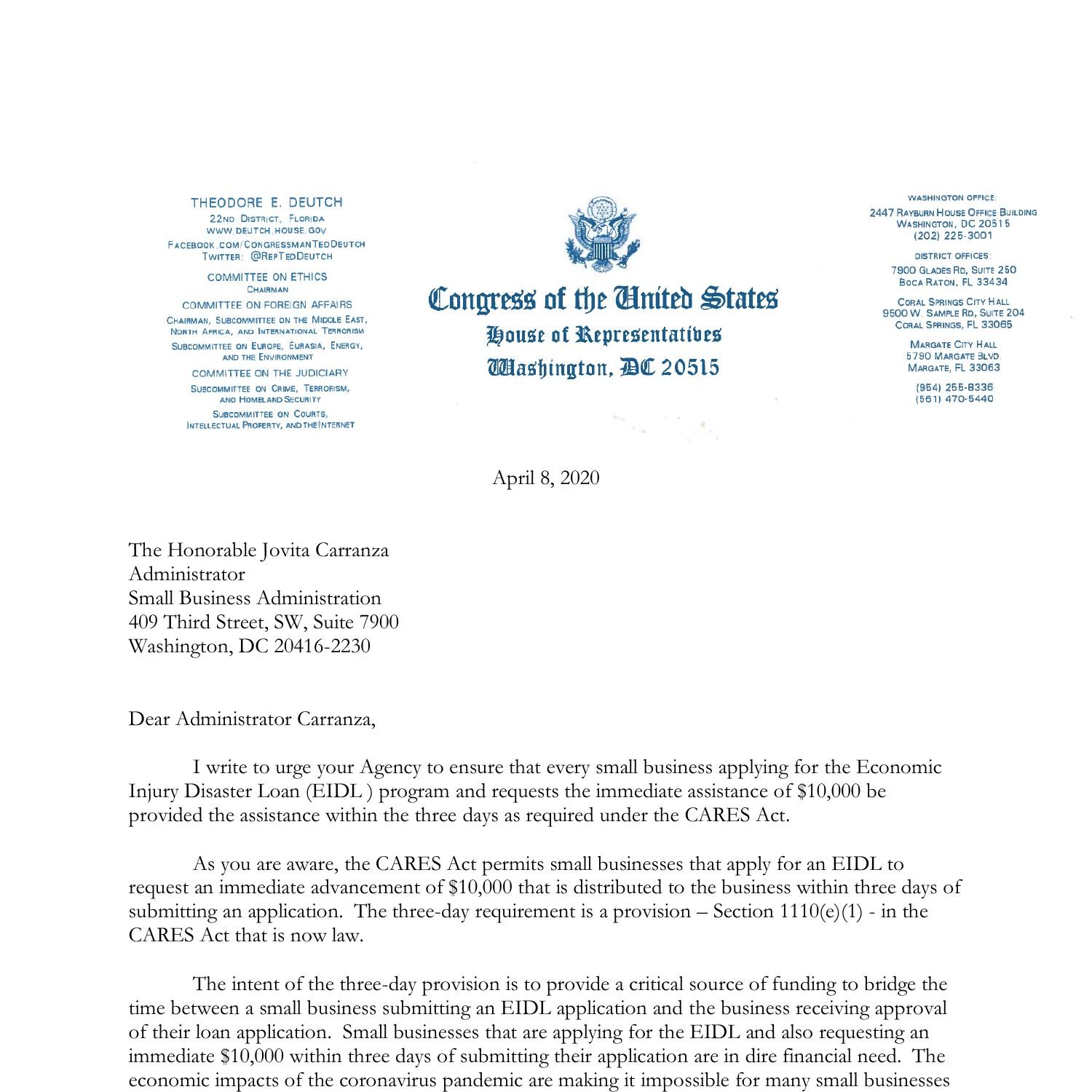 Democrats Letters to SBA RE EIDL-PPP 4-2-2020.pdf | DocDroid