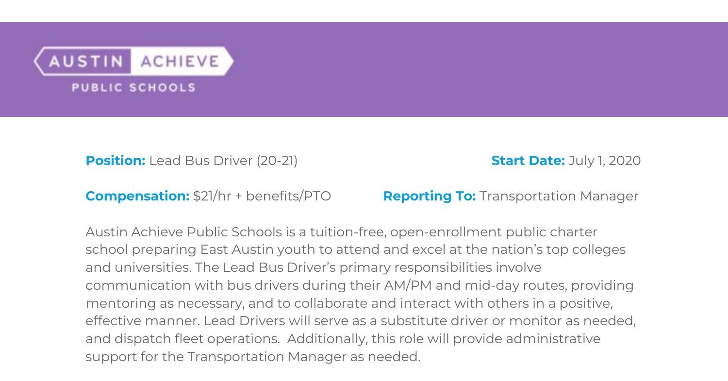 bus driver description