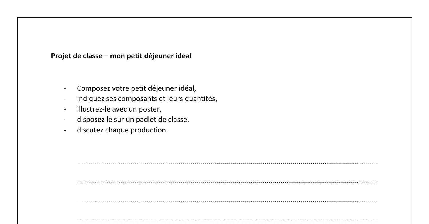 comment faire un projet de classe