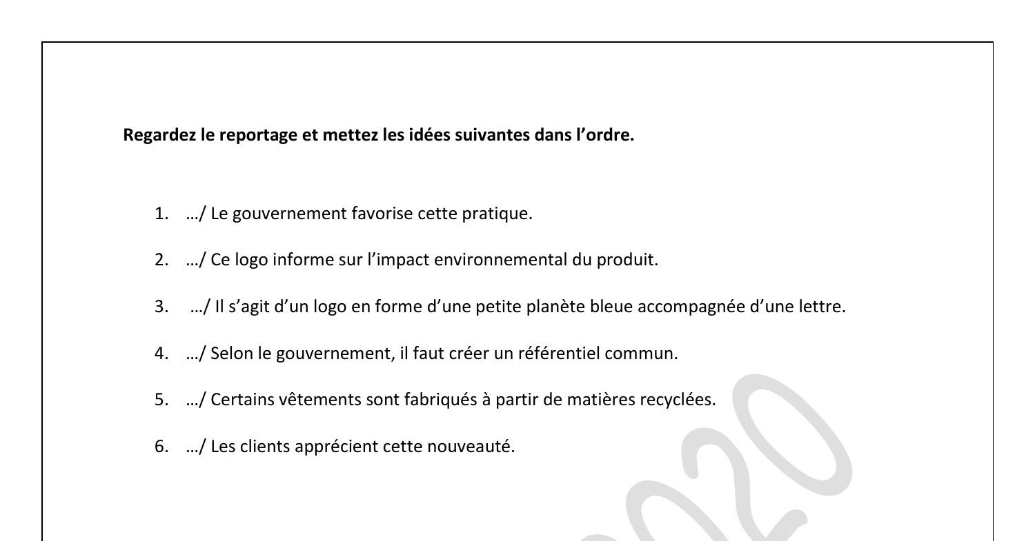 Regardez le reportage et mettez les idées suivantes dans l.docx  DocDroid
