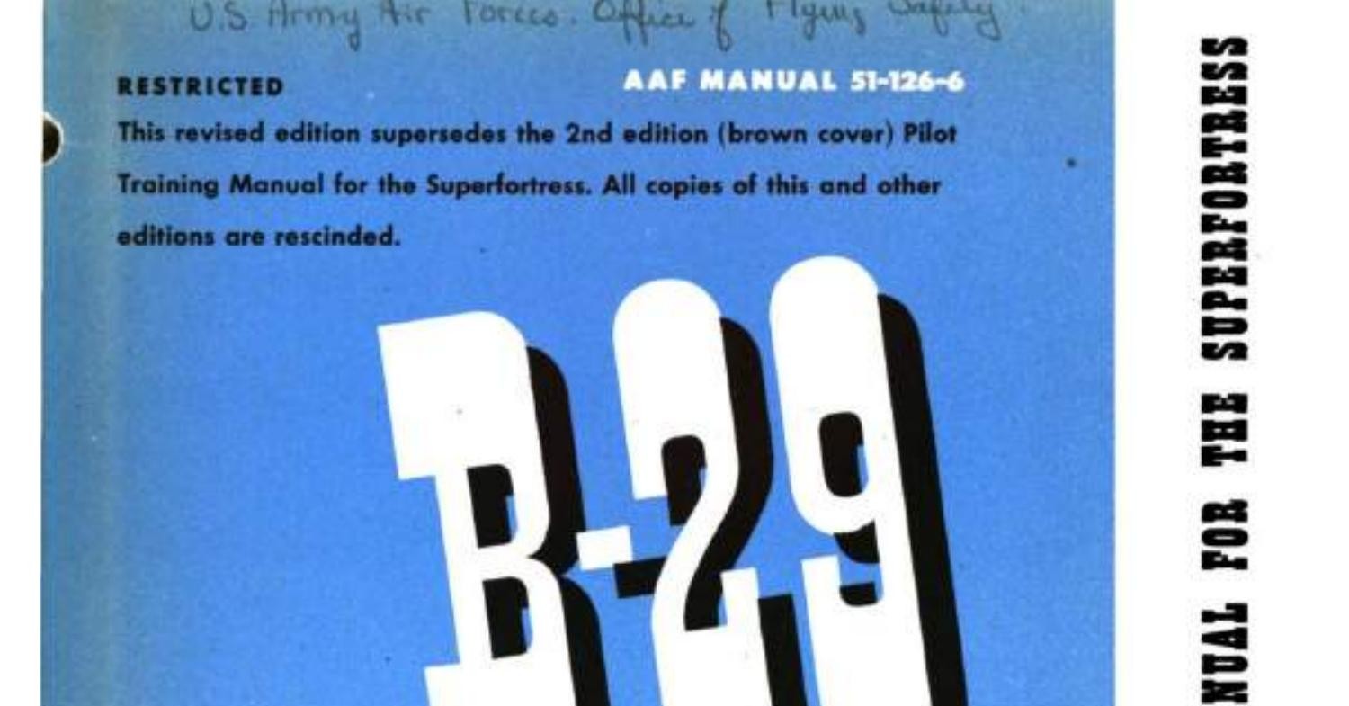 Boeing B-29 Superfortress Flight Manual.pdf | DocDroid